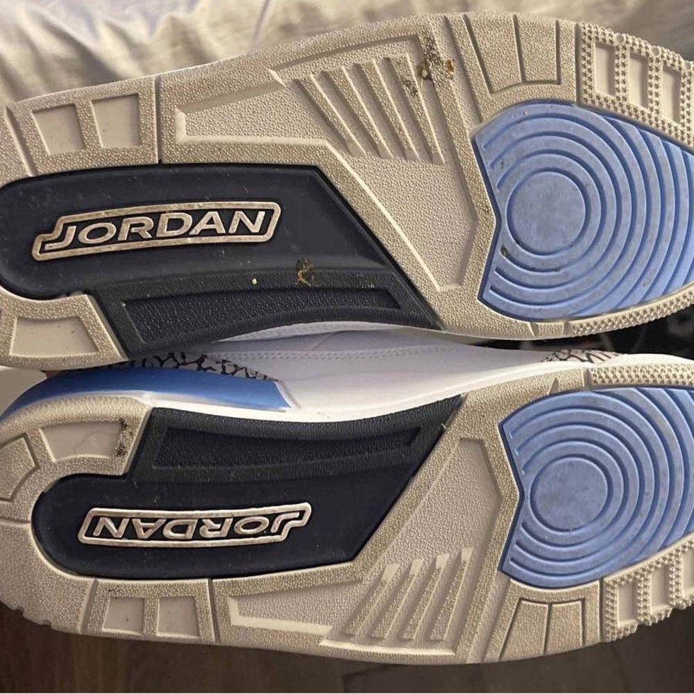 Jordan 3 Unc Worn Once! Still In The Box Size 12 - image 5